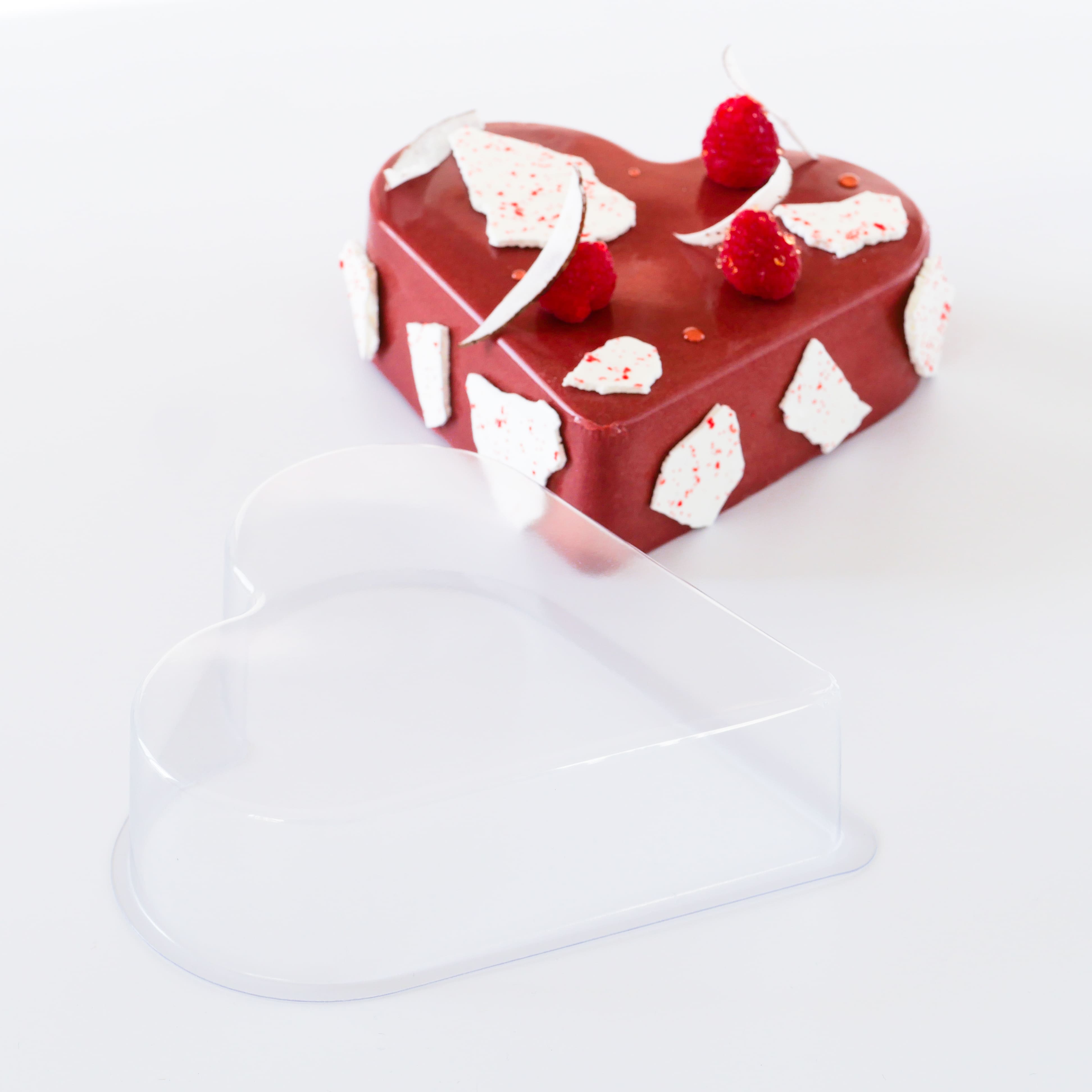 Molde para hornear profesional en forma de corazón fabricado con plástico reciclable