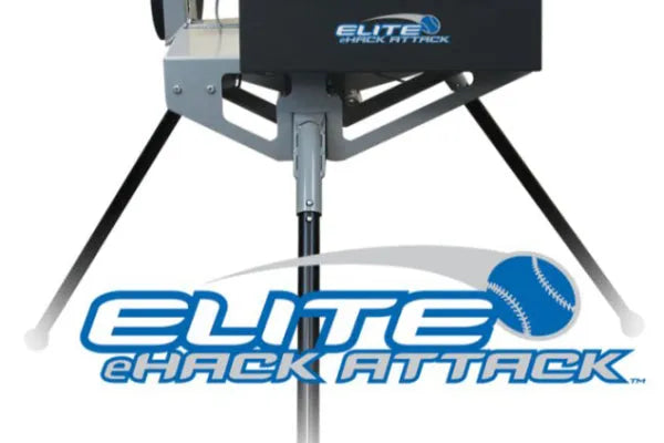 Sports Attack Elite eHack Attack Baseball Pitching Machine - tripod machine with display