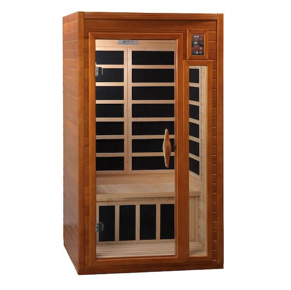 Dynamic Barcelona 1-2-Person Low EMF FAR Infrared Sauna - Front 3D view