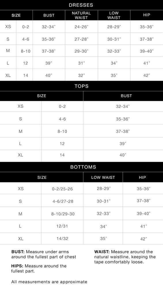 Size Chart - The Style Basket