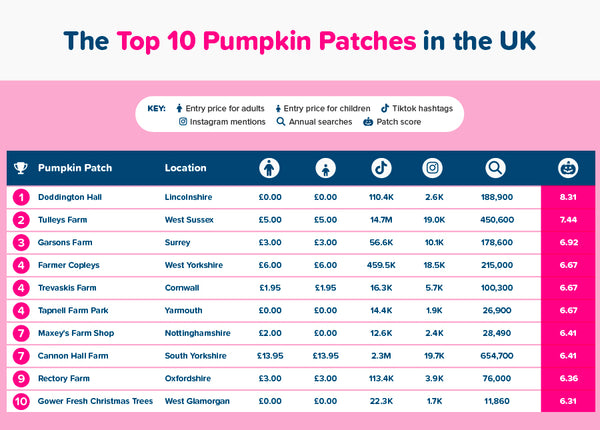 The top 10 pumpkin patches in the UK