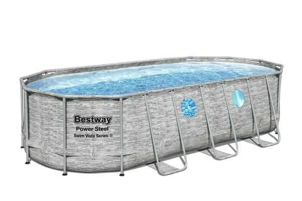 Bestway Power Steel Vista Pump Oval 14ft Pool Series with 