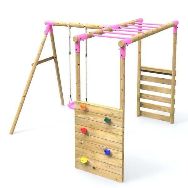 Rebo Monkey Bar Extension Kit for Round Wood Frames - Pink