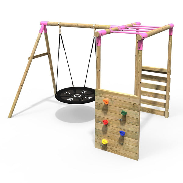 Rebo Monkey Bar Extension Kit for Round Wood Frames - Pink