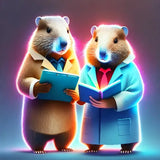 two wombat scientists