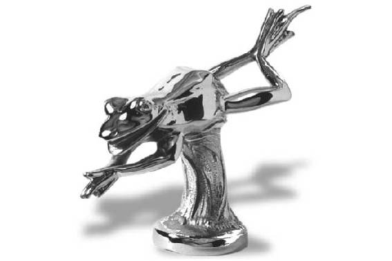 Leaping Frog in Chrome Plate