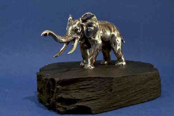 Antique silver plated African Elephant
