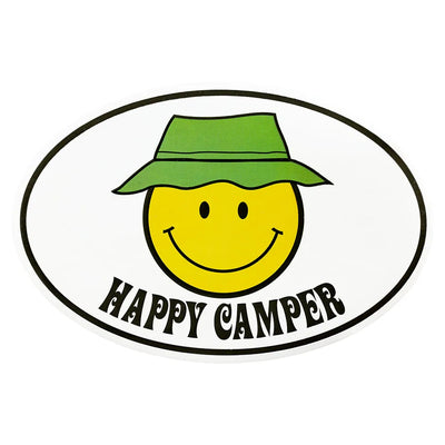 Happy Camper Oval Sticker