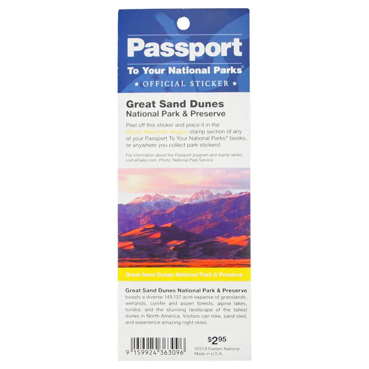 View Great Sand Dunes National Park Passport Sticker