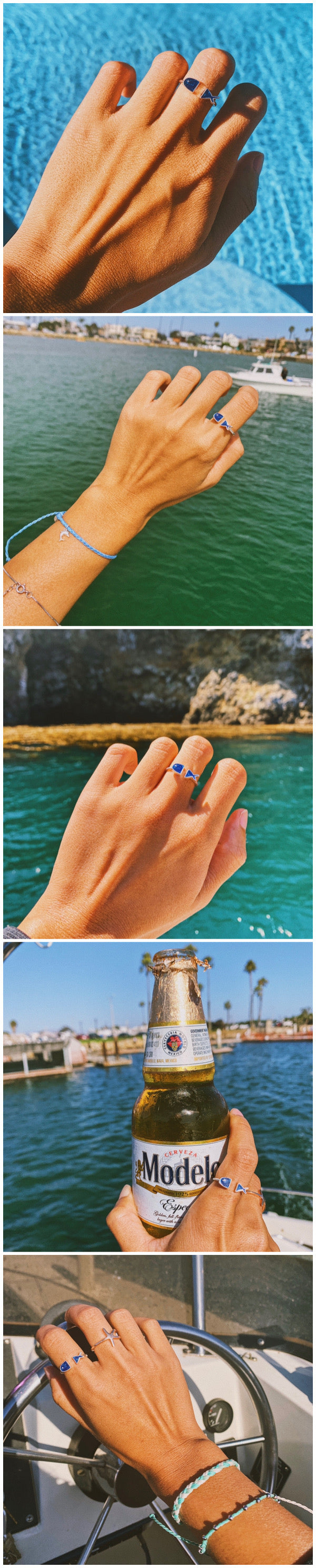 戒指住在深海的小藍魚純銀戒指