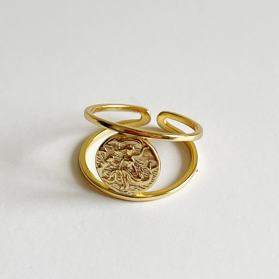 金色小美人魚雙層戒指 GOLDEN MERMAID RING.JPG