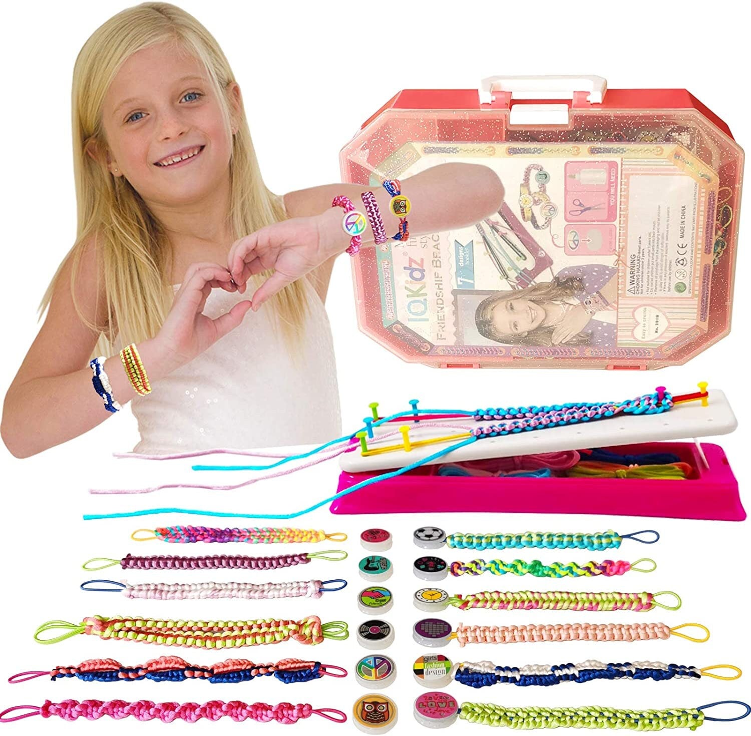 Girls Crafts Friendship Bracelet String Making Kit - Birthday