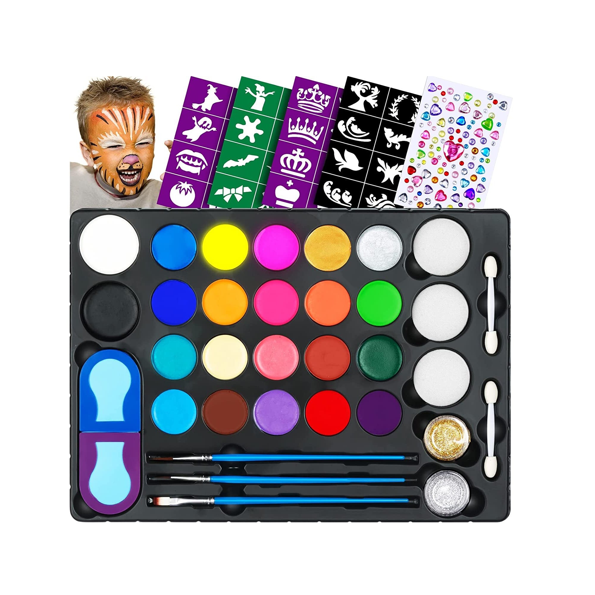  Face Painting kit for kids, 24 Color Washable Face