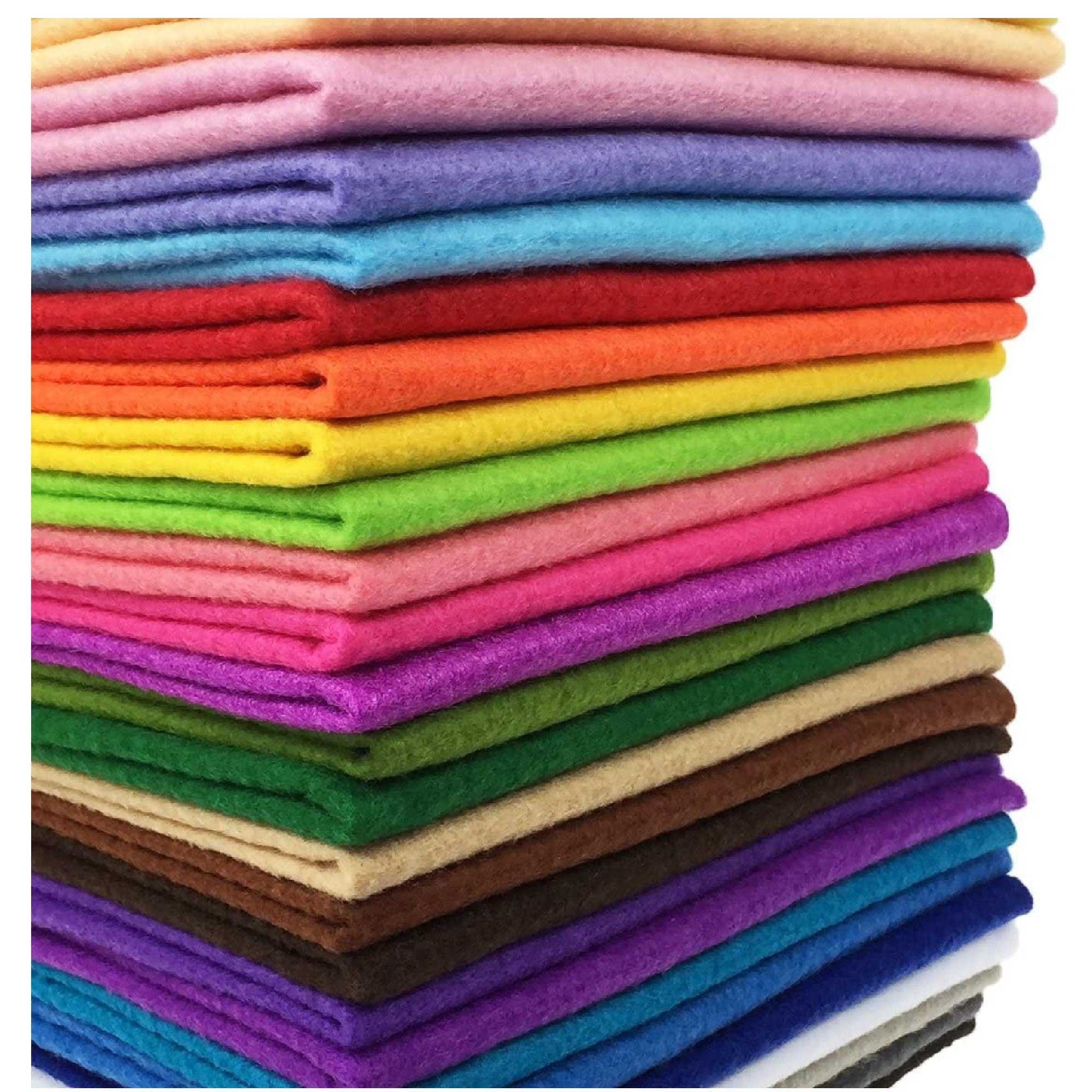 BUYGOO 60Pcs Stiff Felt Fabric Sheets, 12 x 12 inches Assorted Felt Sheets  Craft Felt Sheets 1mm Thick for DIY Crafts, Sewing, Crafting Projects