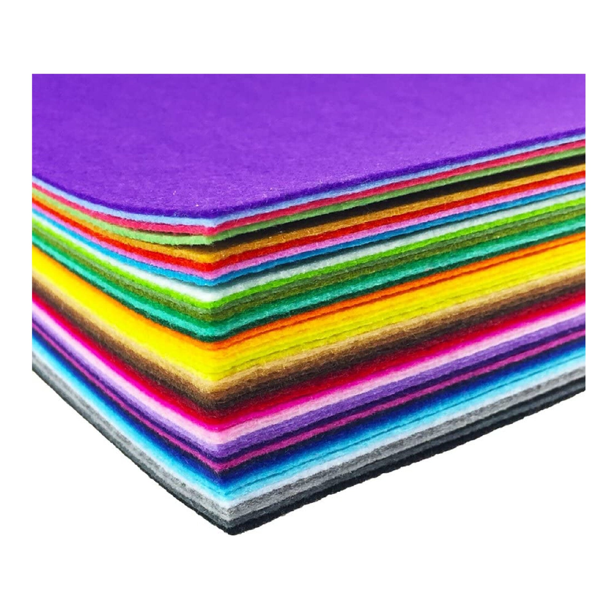 BUYGOO 60Pcs Stiff Felt Fabric Sheets 12 x 12 inches Assorted Felt