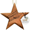 Personalisierter Stern Anhänger 8 cm Weihnachtsdeko Baumschmuck mit Gravur - Kassis Geschenkartikel GmbH