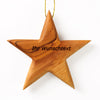 Personalisierter Stern Anhänger 8 cm Weihnachtsdeko Baumschmuck mit Gravur - Kassis Geschenkartikel GmbH