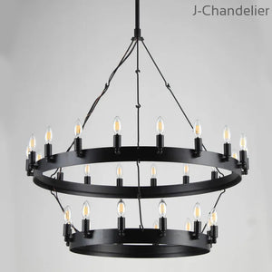 Camina Vintage Candelabra 2-Tier Chandelier - J-Chandelier - Candelabra Chandelier