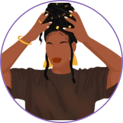 Illustration of a woman holding a camera above her head.