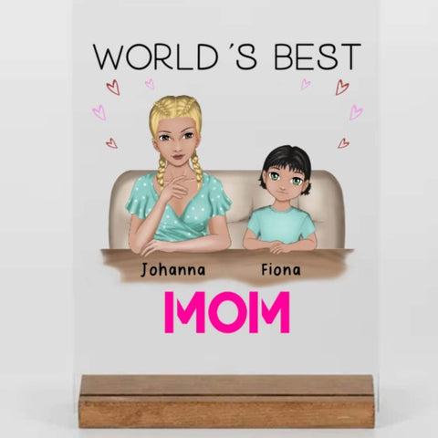 Beste Mama der Welt Geschenk - Worlds best mom - Acryl Adventure - persönliche geschnkideen für mama
