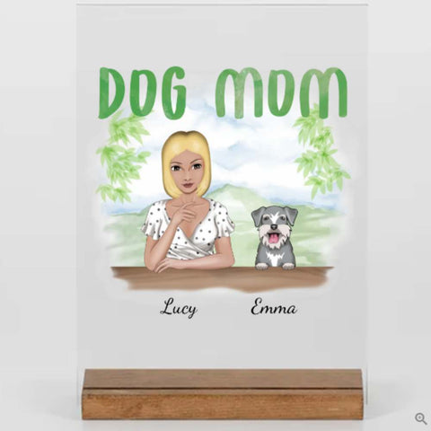 Geschenk für Hundemam - Dog mom - Personalisierte Geschenke - blonde Haare - Ein Hund
