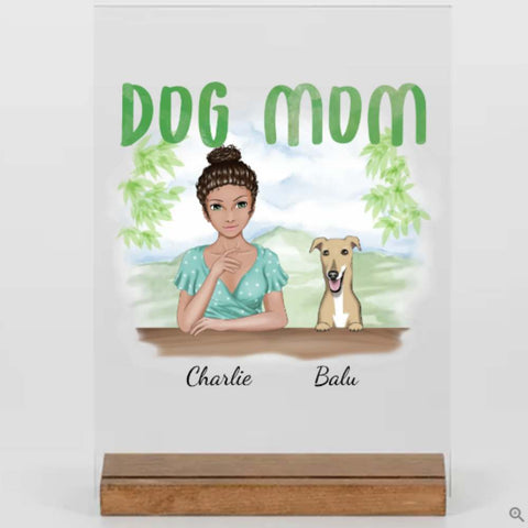 Geschenk für Hundemam - Dog mom - Personalisierte Geschenke - braune Haare - ein Hund