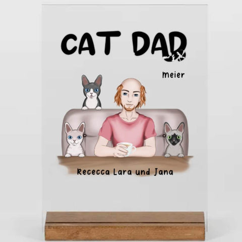 Geschenk für Katzenpapa - Cat dad - Acryl Adventure - Persönliche Geschenkidee
