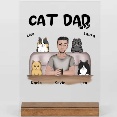 Geschenk für Katzenpapa - Cat dad - Acryl Adventure - Individuelle Geschenke