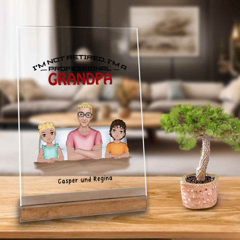 Geschenk fuer Opa zum Geburtstag - Dekoration für das Wohnzimmer - Personalisierte Namen