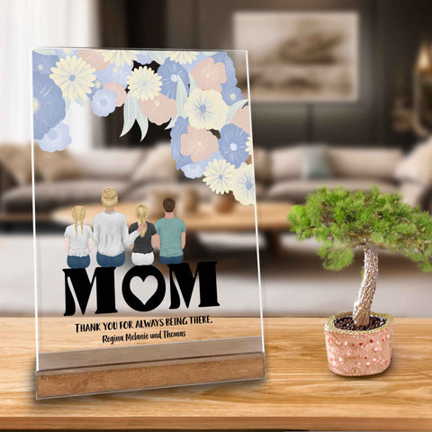 Personalisierte Muttertagsgeschenke - Dekoration für das Wohnzimmer - Neben einer Pflanze