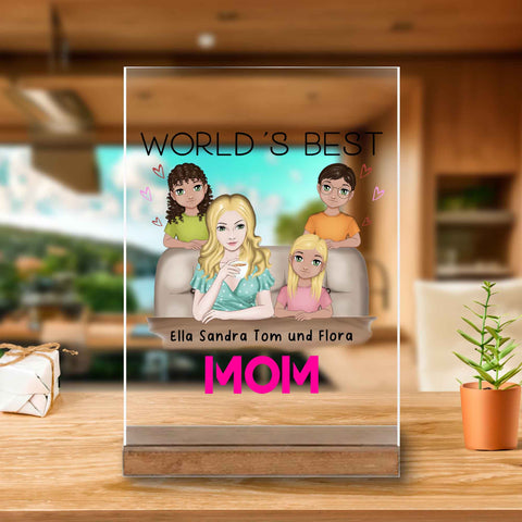 geschenk fuer die beste mama der welt- worlds best mom - dekoration fuer die ewigkeit