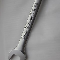 A customised wrench with a fun message