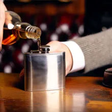 Hip Flask Pouring a nice beverage