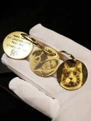 Three engraved dog tags