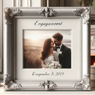 A custom picture frame as an engagement gift