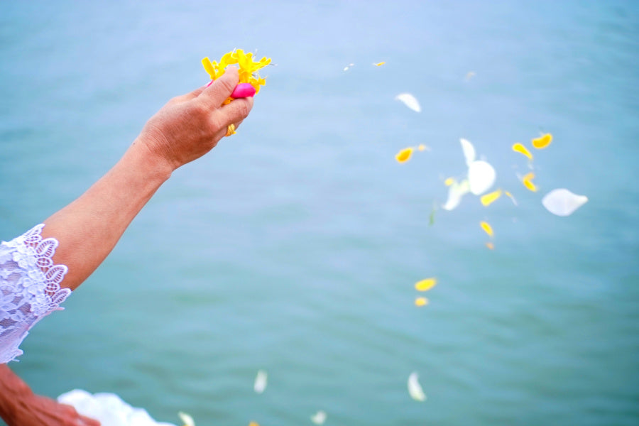 water burial flowers