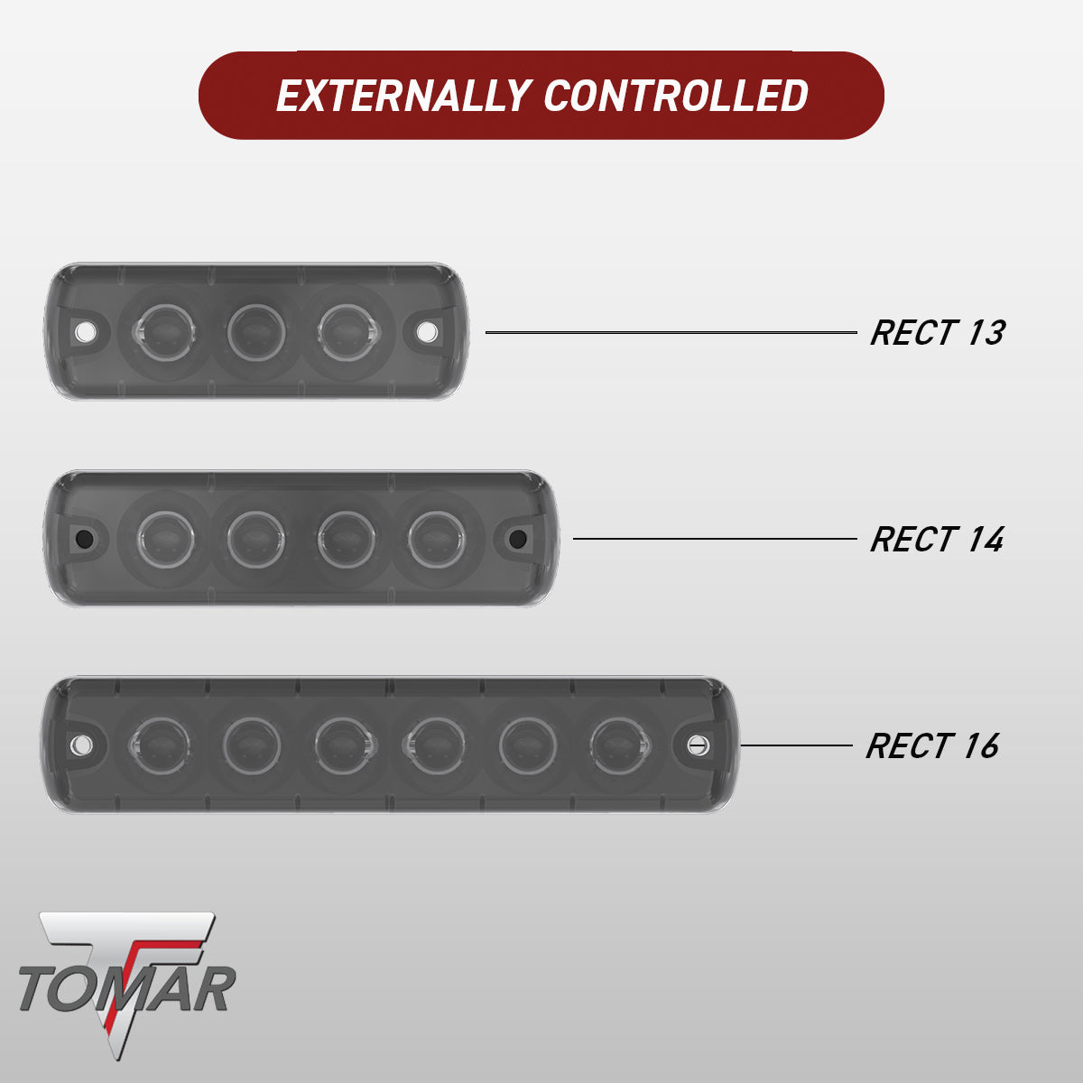 RECT Series Single Color Externally Controlled LED Lights