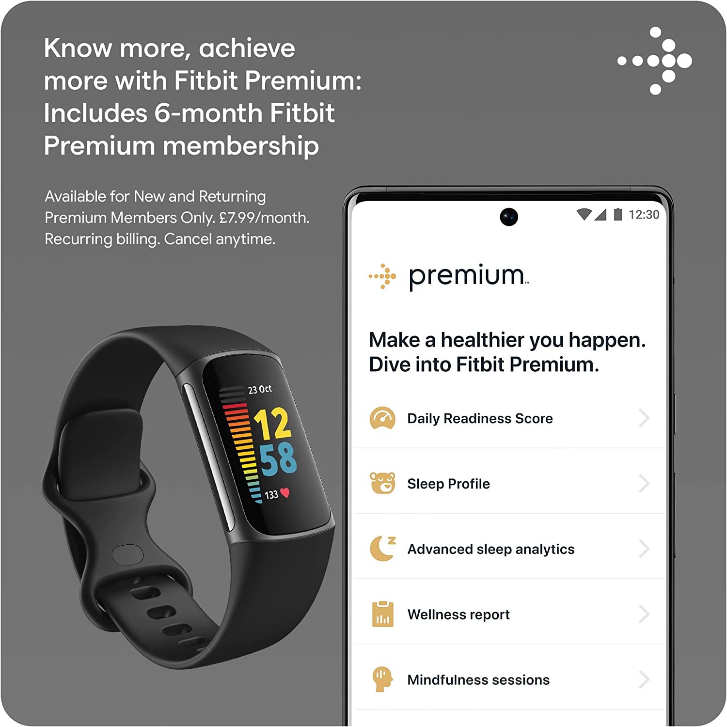 Fitbit Inspire 3 Health &-Fitness-Tracker with Stress Management, Workout  Intensity, Sleep Tracking, 24/7 Heart Rate and more, Midnight Zen/Black One