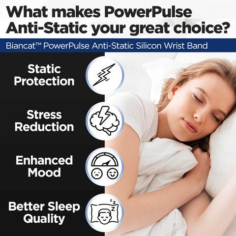 Biancat™ PowerPulse એન્ટિ-સ્ટેટિક સિલિકોન કાંડા બેન્ડ