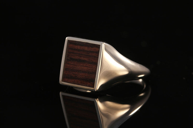 Kingwood Titanium Men's Wood Ring