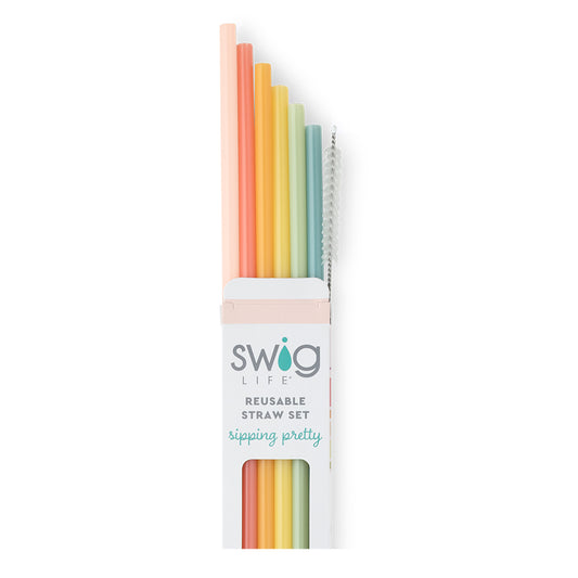 Swig Reusable Straw Set - Wild Child + Aqua