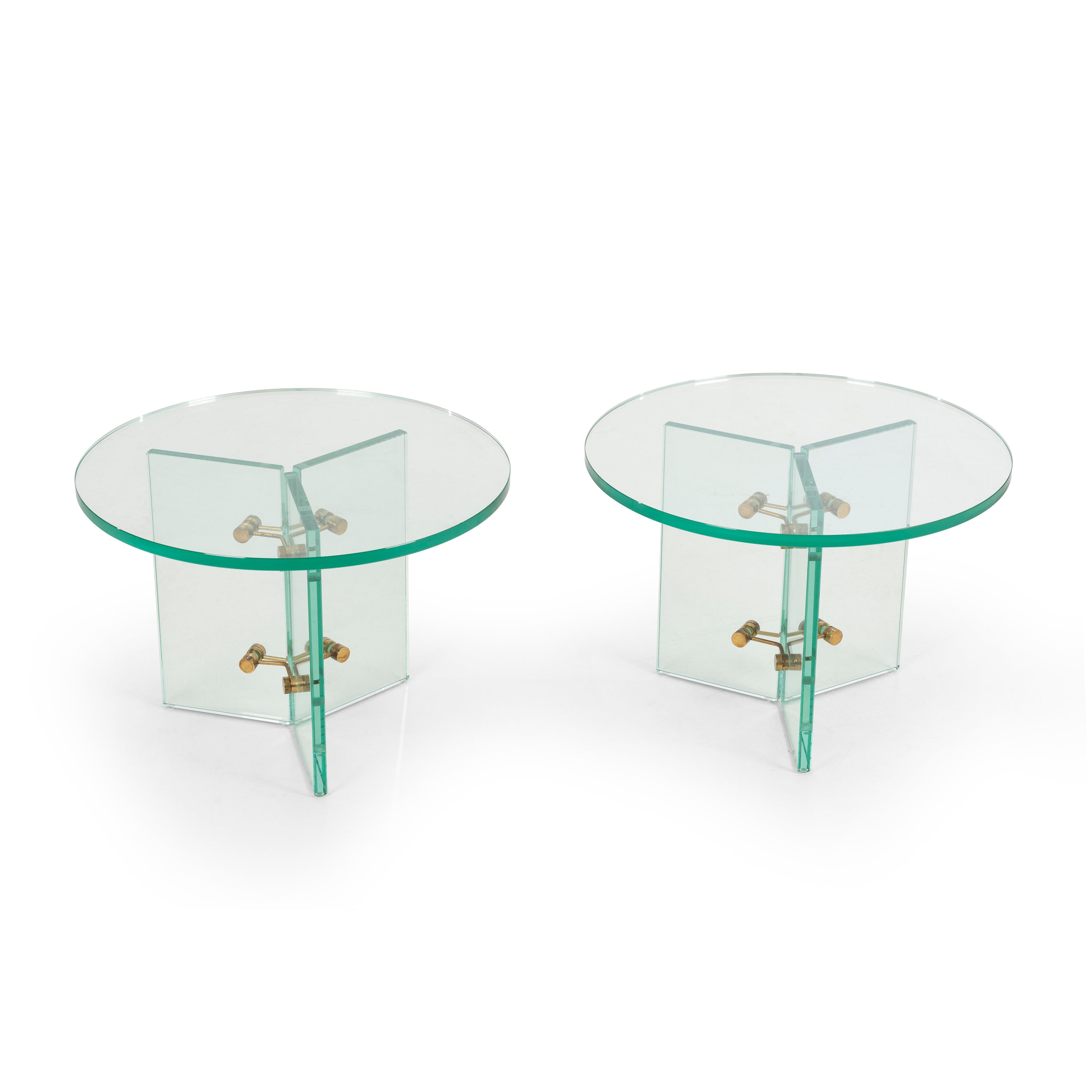 Pair of Side Tables in The Style of Fontana Arte