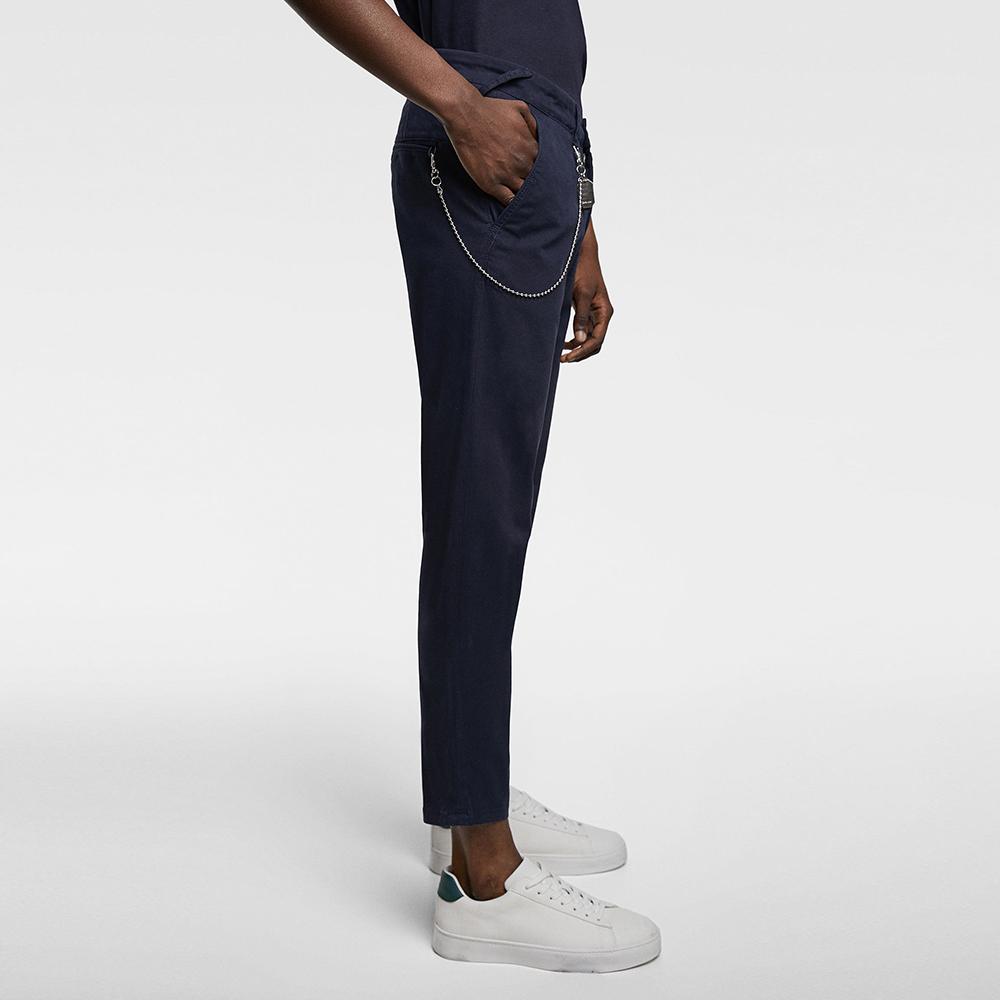 ZR-navy 'carrot fit' chino with chin 