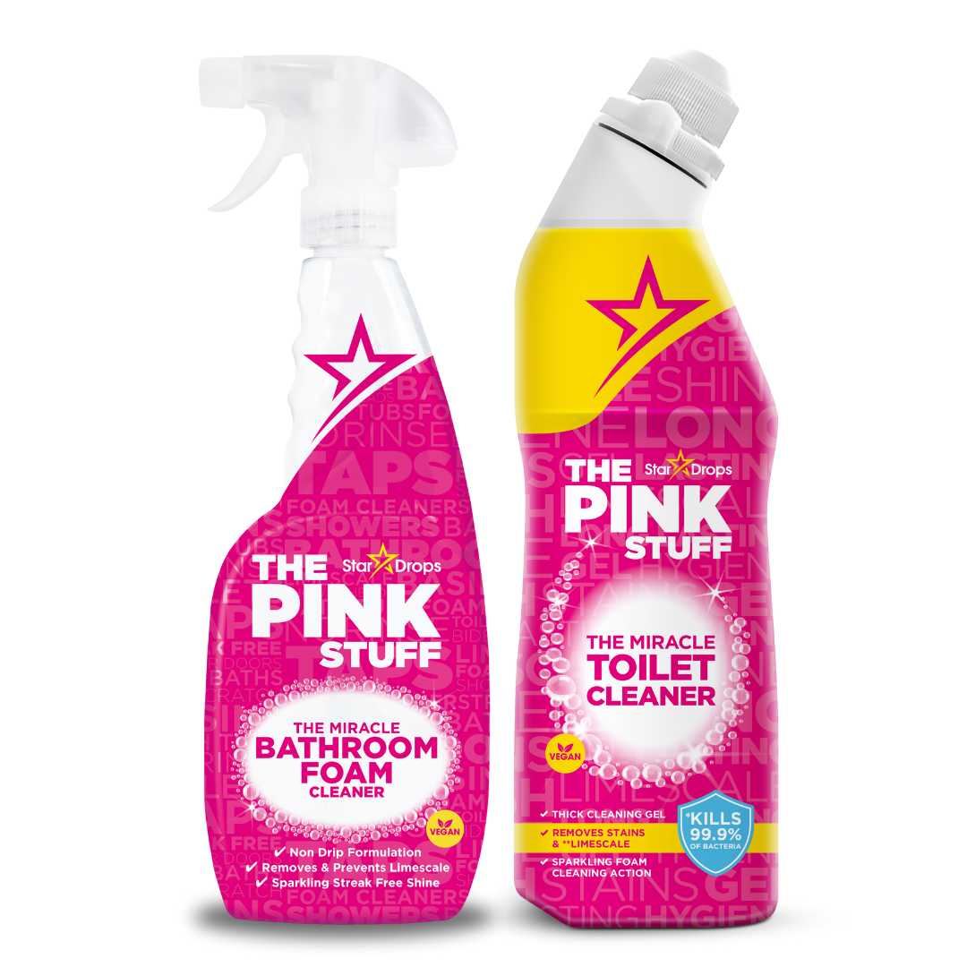 Stardrops - The Pink Stuff - The Miracle Multi-Purpose Spray, Window &  Glass Cleaner, and Bathroom Foam Spray Bundle (1 Multi-Purpose Spray, 1  Window