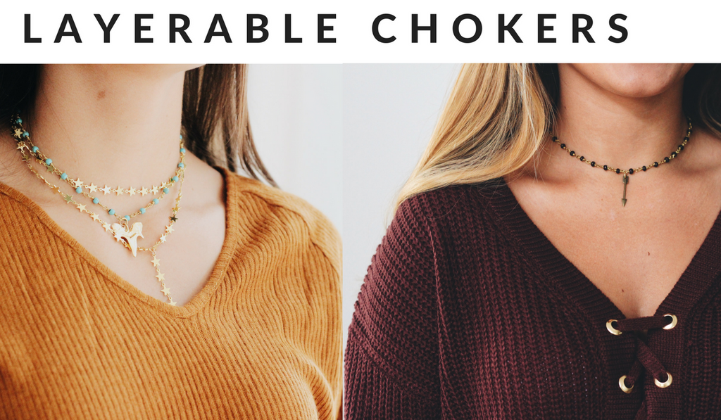 raw and rebellious layered choker necklaces for tailgates