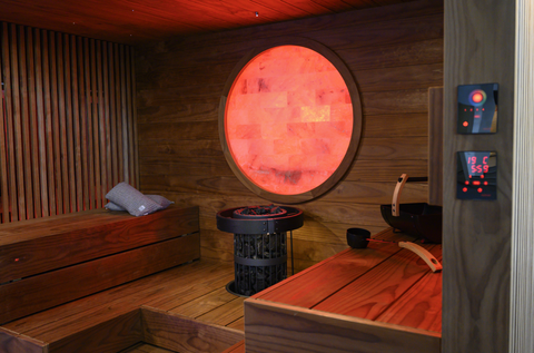 harvia electric sauna with controls