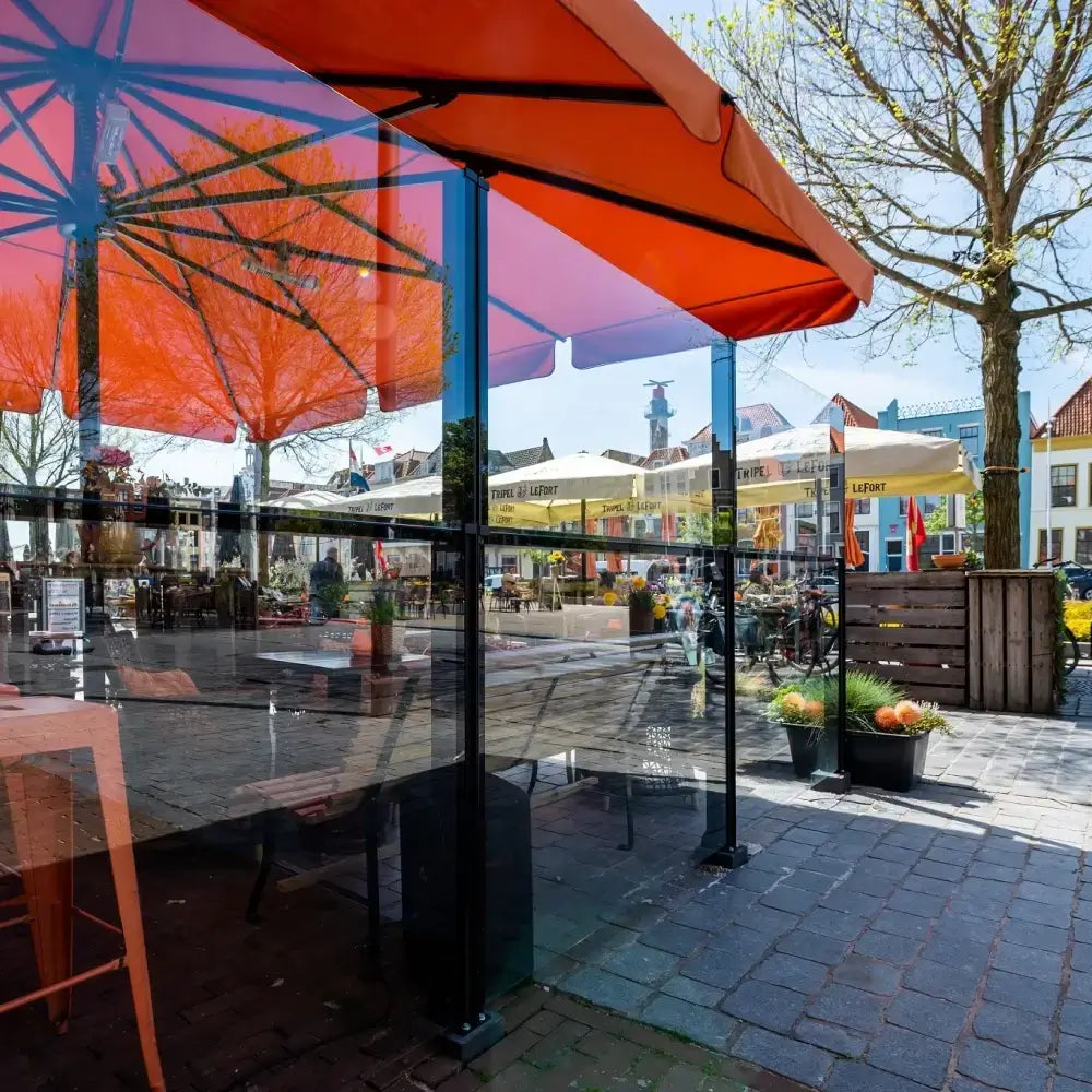 SPICA Inschuifbaar Glazen Windscherm - Plantenbak/zitting - CORNELS