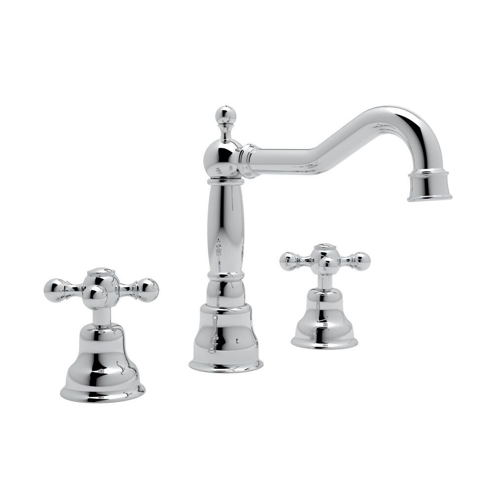Rohl AC107X-APC-2 Country Bath Polished Chrome 2-handle Widespread Bathroom Sink Faucet with Drain