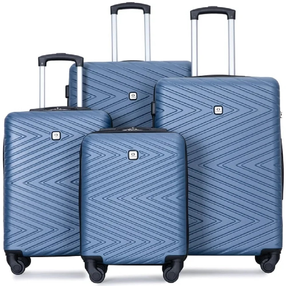 Travelhouse 4 Piece Hardshell Luggage Set Hardside Lightweight Suitcase with TSA Lock Spinner Wheels