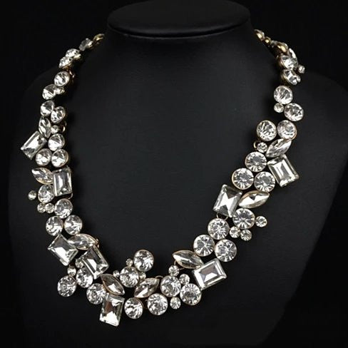 Hello Gorgeous! Diamond Crystal Statement Necklace – VistaShops